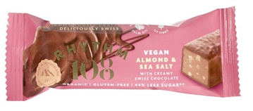 Vegan chocoladebar amandel zeezout
