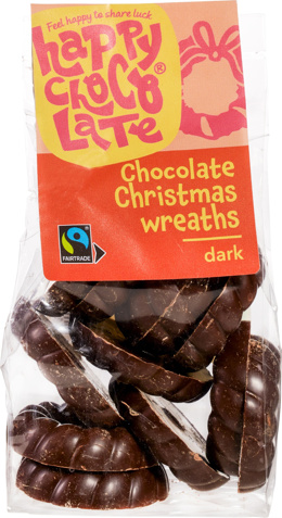 Pure chocolade kerstkransjes