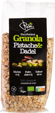 Glutenvrije granola pistache dadel