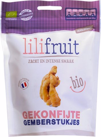 Gekonfijte gemberstukjes