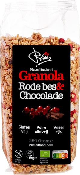 Glutenvrije granola rode bes chocolade