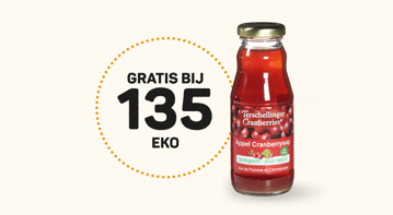 Gratis Terschellinger Appel Cranberrysap voor 135 EKO's