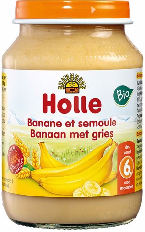 Fruithapje banaan met gries 6+ mnd