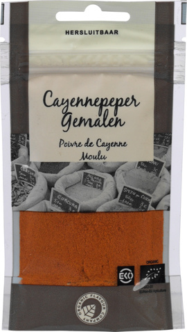 Cayennepeper gemalen
