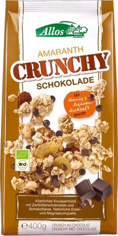 Crunchy amaranth choco