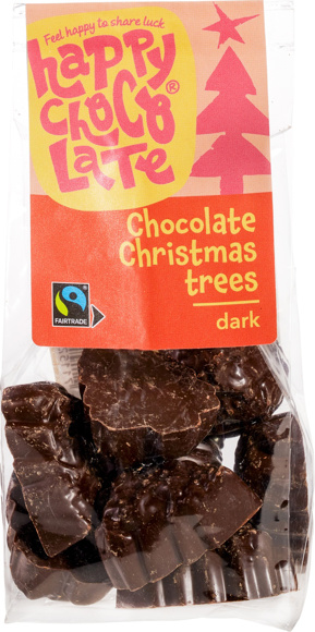 Pure chocolade kerstboompjes