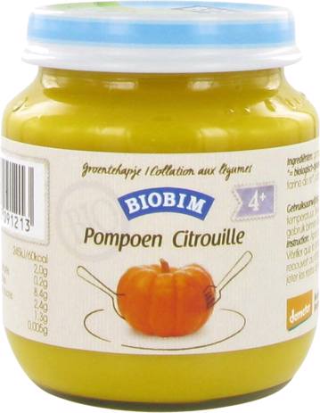 Babyhapje pompoenpuree 4+ mnd