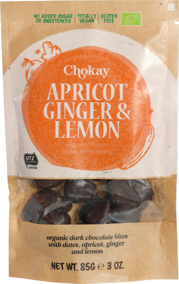 Chocoladebites abrikoos gember citroen
