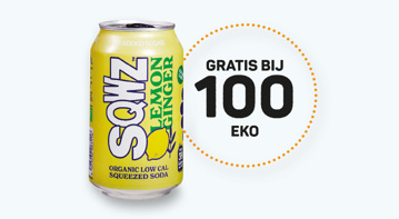 Gratis SQWZ - lemon ginger lemonade voor 100 Eko