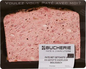 Pate getoaste ui knoflook