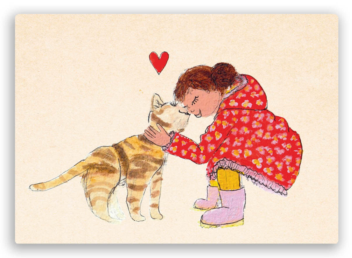 Kaart kat met hartje