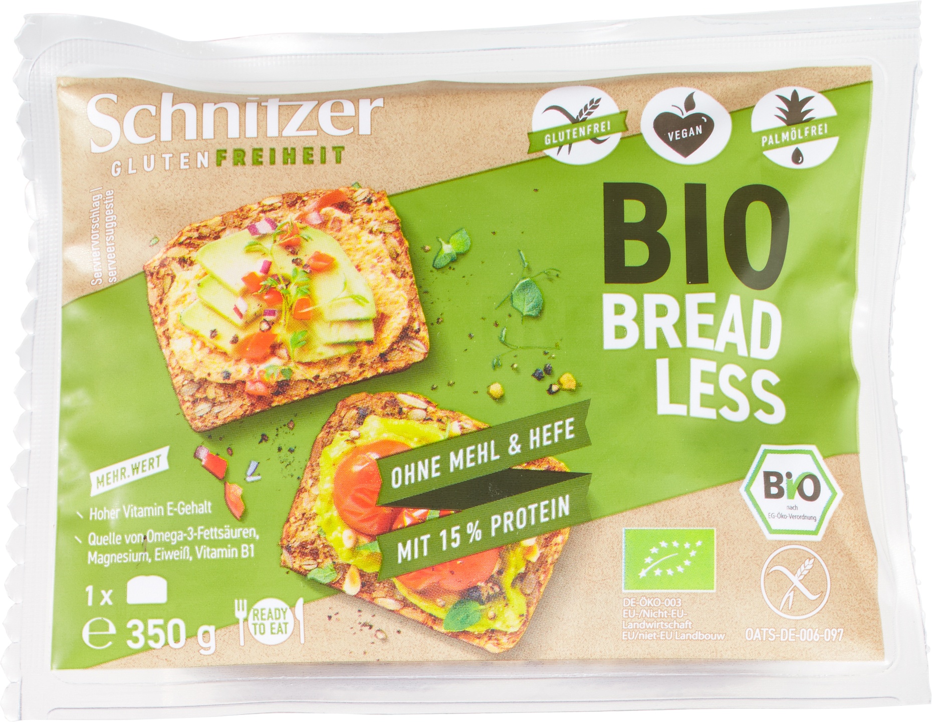 Glutenvrij brood bread less