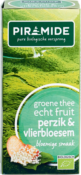 Groene thee perzik vlierbloesem