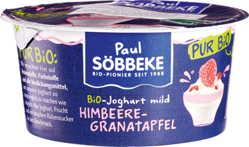 Framboos granaatappel yoghurt