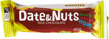 Rice chocolate date nuts bar