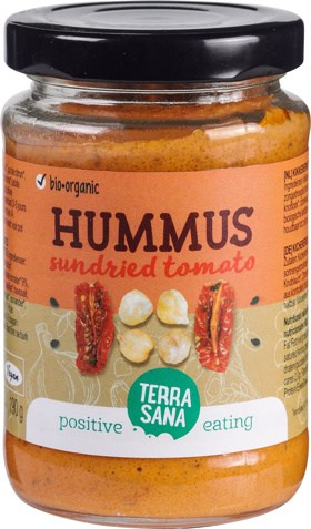 Hummus zongedroogde tomaat