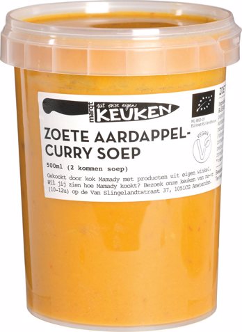 Zoete aardappelcurrysoep