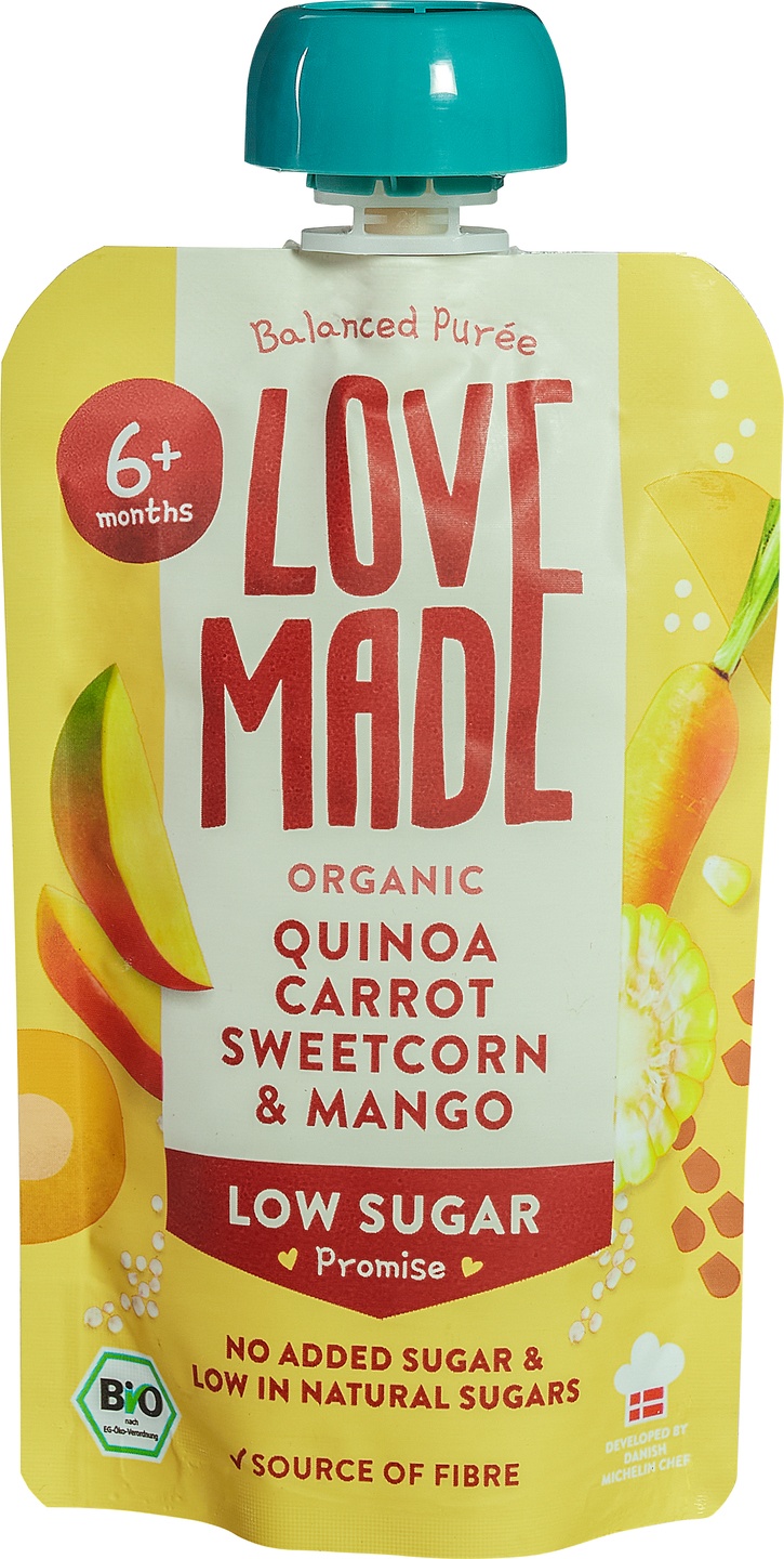 Knijpzakje quinoa wortel mais mango 6+ mnd