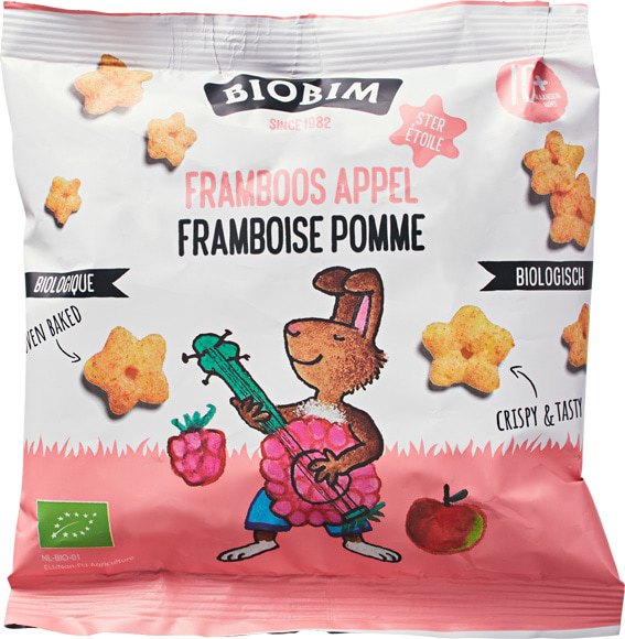 Maispuff sterretjes framboos appel 10+ mnd