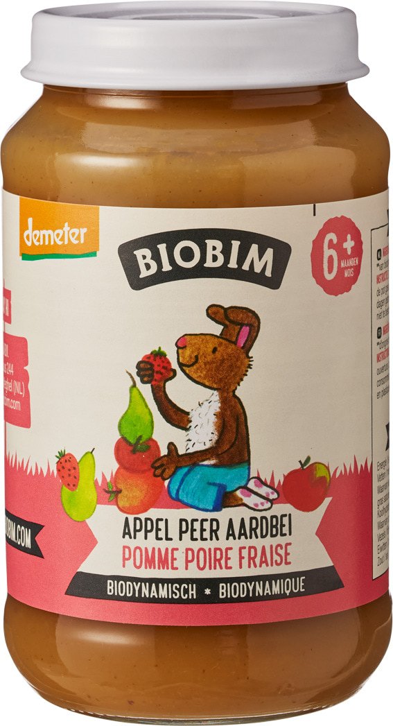 Fruithapje appel peer aardbei 6+ mnd