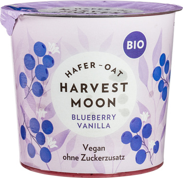 Plantaardige variatie op yoghurt haver blauwe bes vanille