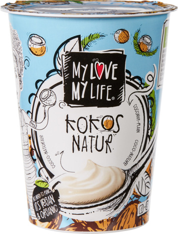 Plantaardige variatie op yoghurt kokos