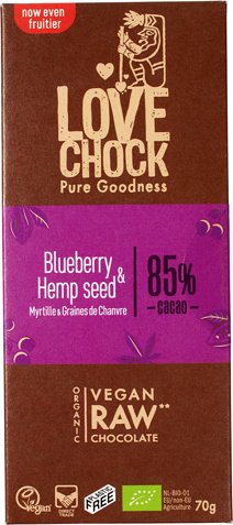 RAW Chocolade Blueberry Hemp