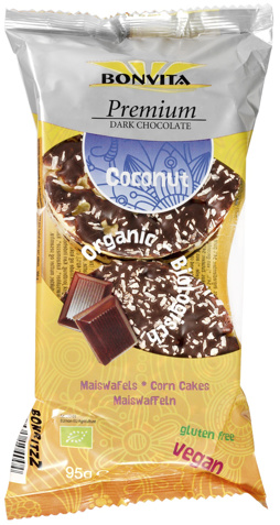 Maiswafels pure chocolade kokos
