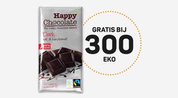 Kortingsvoucher -300 punten inname (Happy Chocolate Dark 85%)