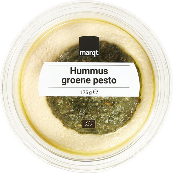 Hummus groene pesto