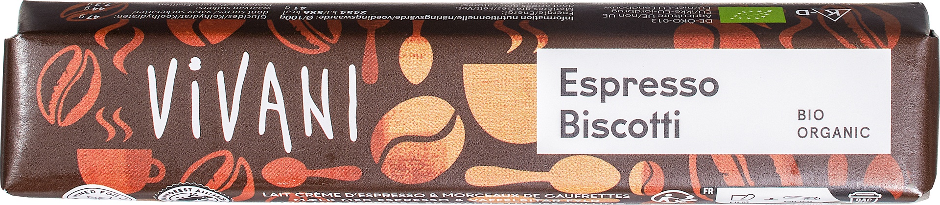 Melkchocoladereepje espresso biscotti