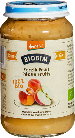 Fruithapje perzik 6+ mnd