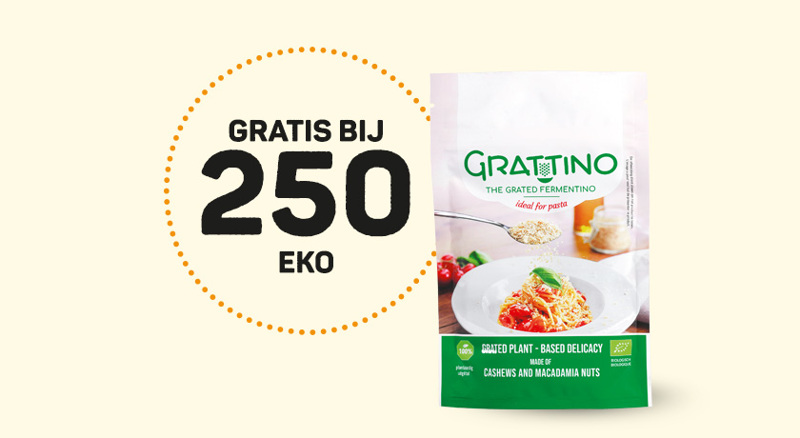 Gratis Grattino Geraspte fermentino voor 250 EKO's