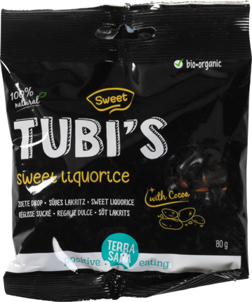 Zoete drop tubi's cacao