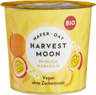 Plantaardige variatie op yoghurt haver perzik passievrucht