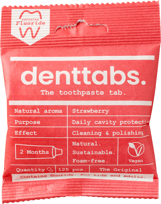 Tandpastatabletten aardbei met fluoride