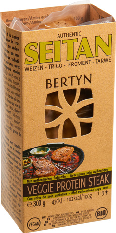 Seitan-tarwe veggie protein steak