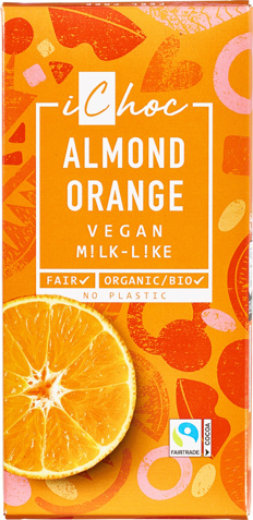 Vegan melkchocolade almond orange