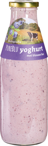 Blauwe bessen yoghurt