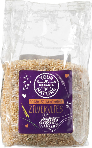 Zilvervliesrijst rond