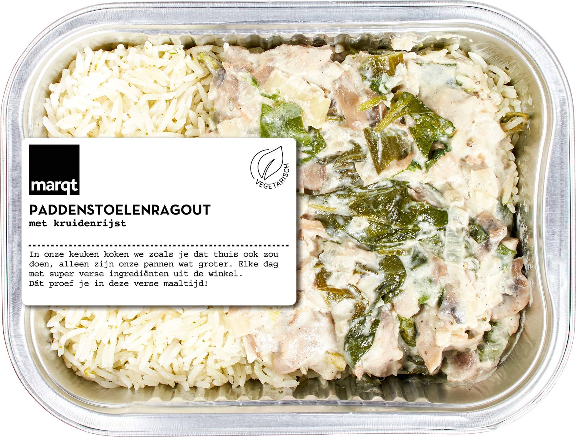 Paddenstoelenragout met kruidenrijst