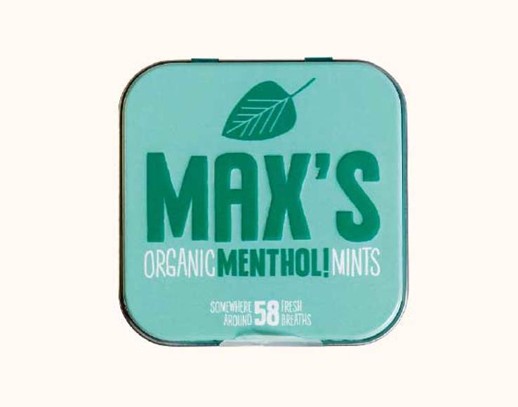 Voucher voor menthol mints van Max's mints