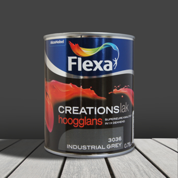 Flexa Creations Lak Hoogglans Industrial Grey 3036