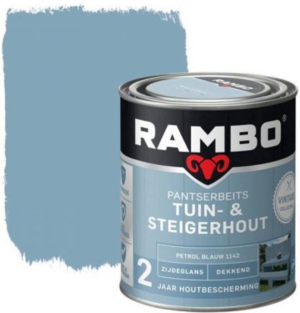 ruimte ontwerper vleet Rambo Pantserbeits Tuin- & Steigerhout Petrol Blauw 1142