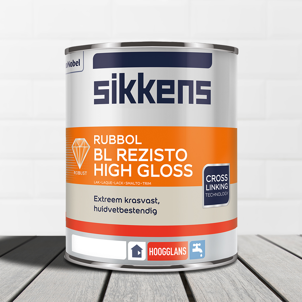 Sikkens Rubbol BL Rezisto High Gloss Ral 9016 Verkeerswit 2,5 liter