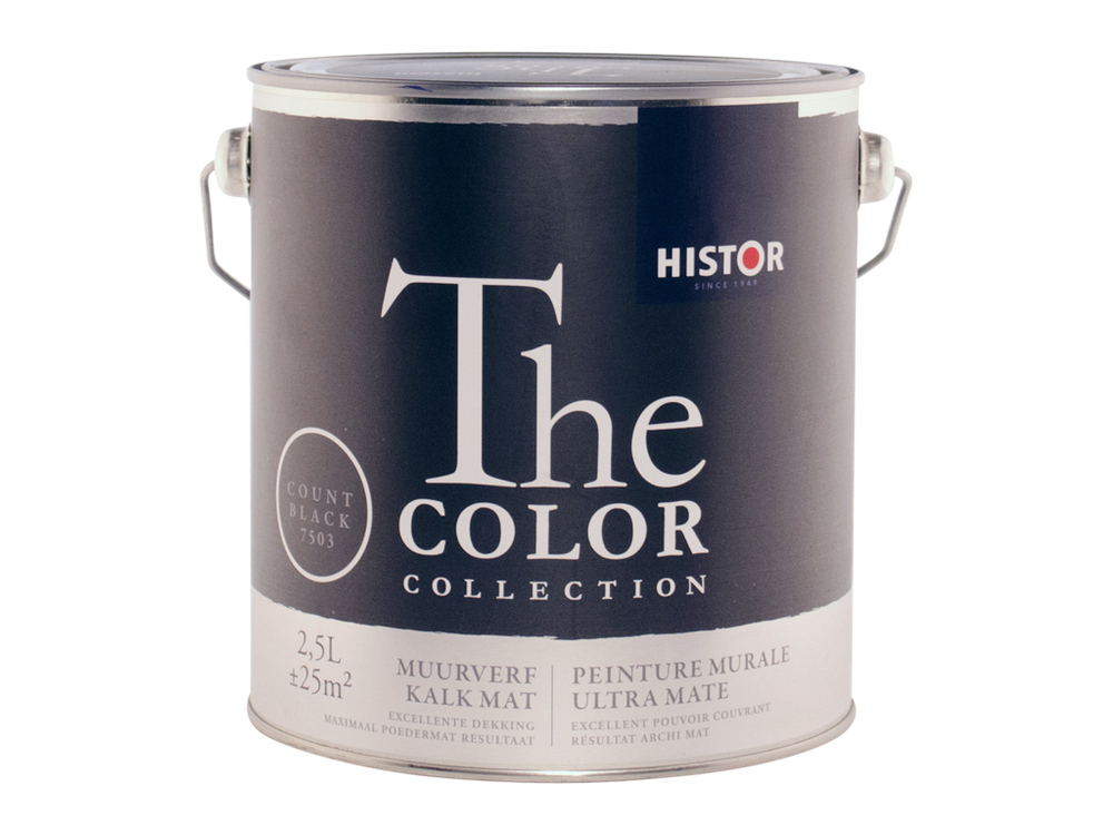 Histor The Color Collection Muurverf Kalkmat Count Black 7503