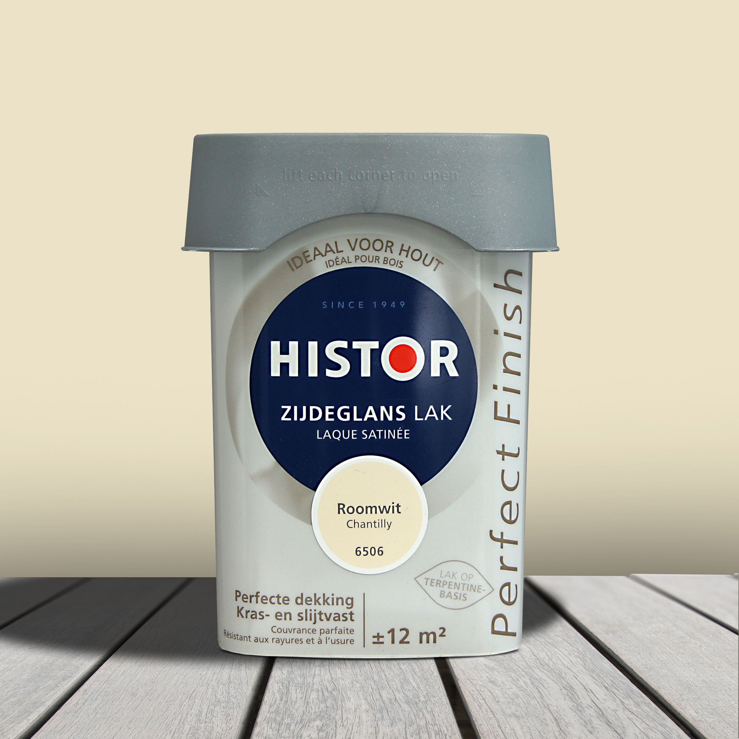 Histor Perfect Finish Alkyd Zijdeglans Lak Roomwit 6505
