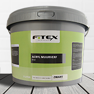 Fitex Budget Acryl Muurverf Zwart