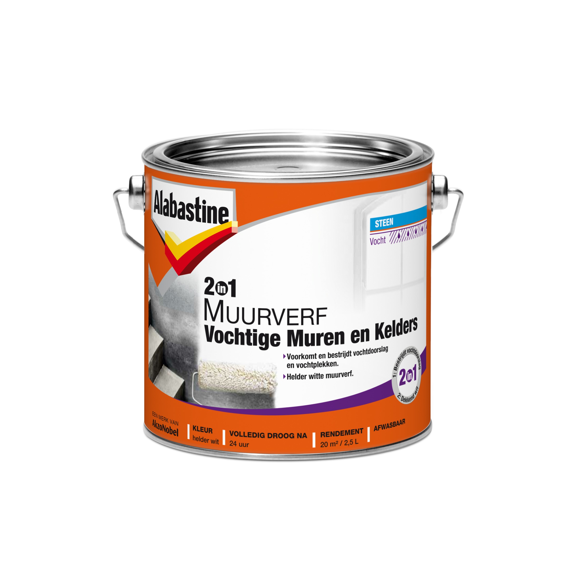 Alabastine 2 in 1 Muurverf Vochtige Muren&Kelders