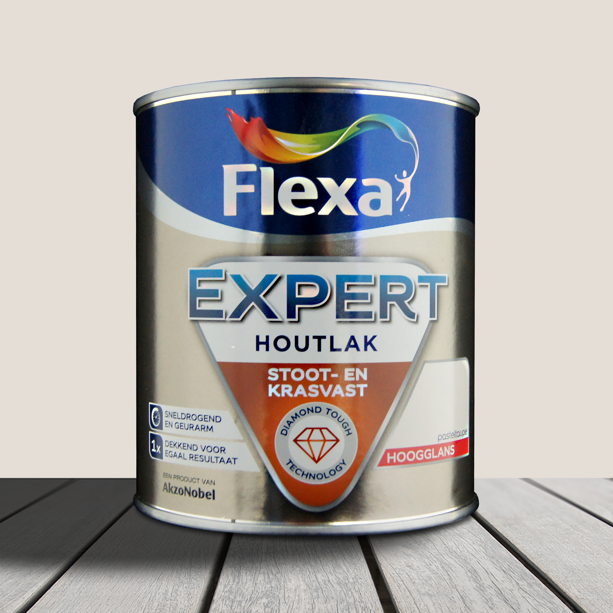 Flexa Expert Houtlak Binnen Hoogglans Pasteltaupe